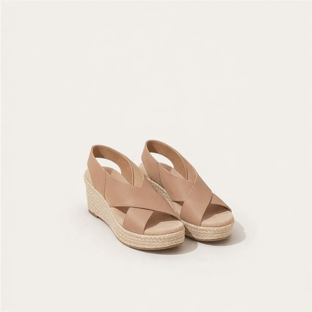 Suzanne | Espadrille sleehak sandalen voor dames - Beige