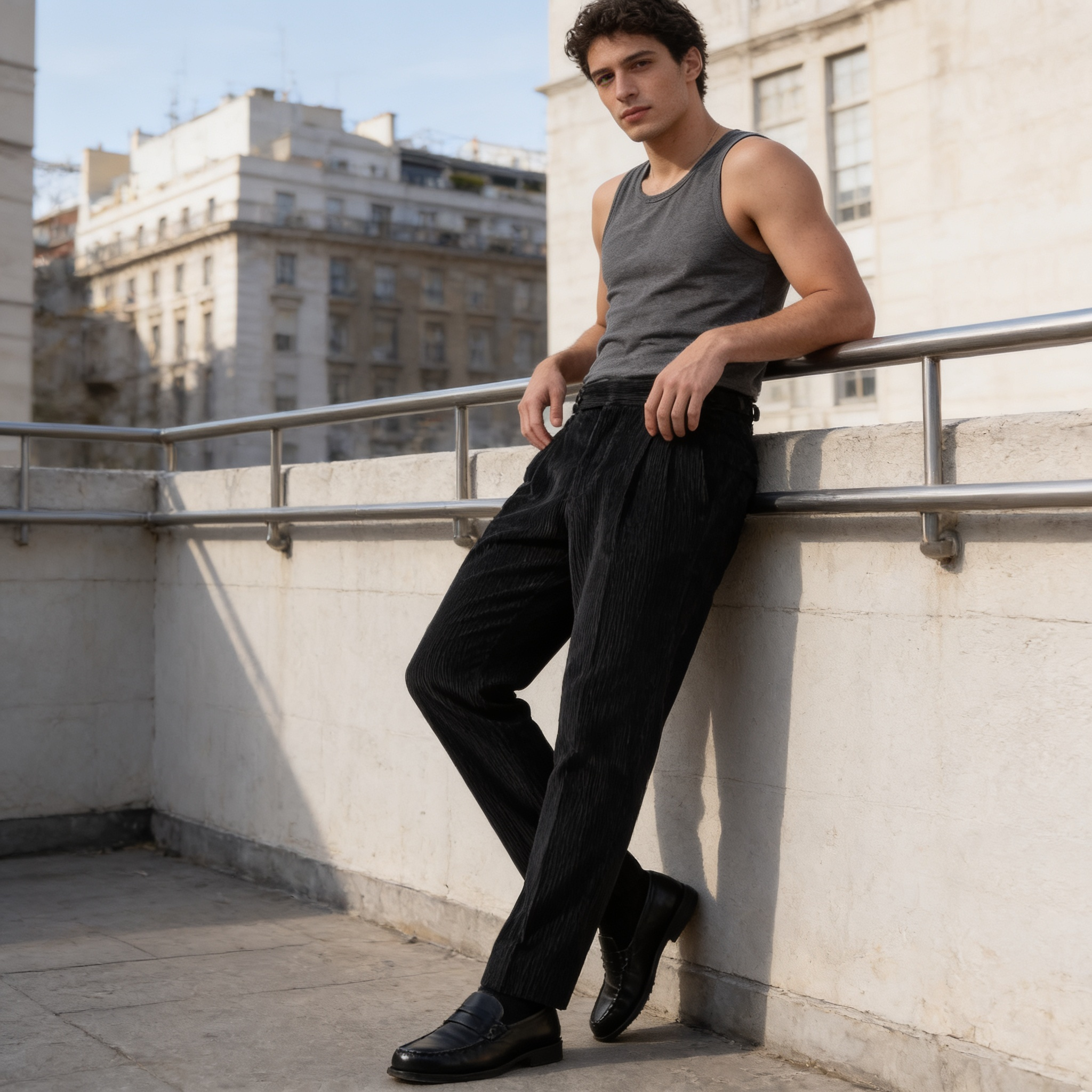 Sven | Corduroy broek met bandplooi voor heren - view 13
