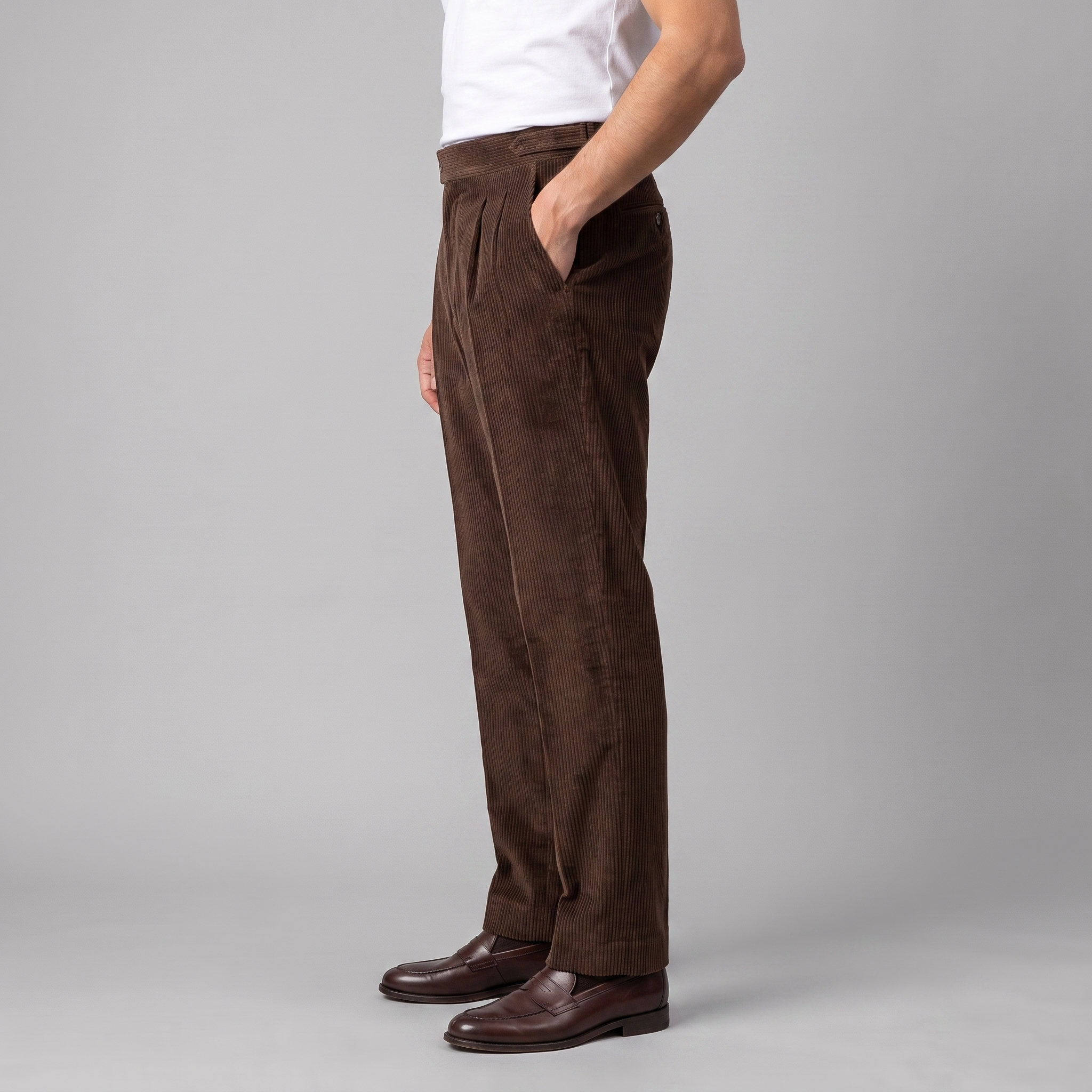 Sven | Corduroy broek met bandplooi voor heren - view 16