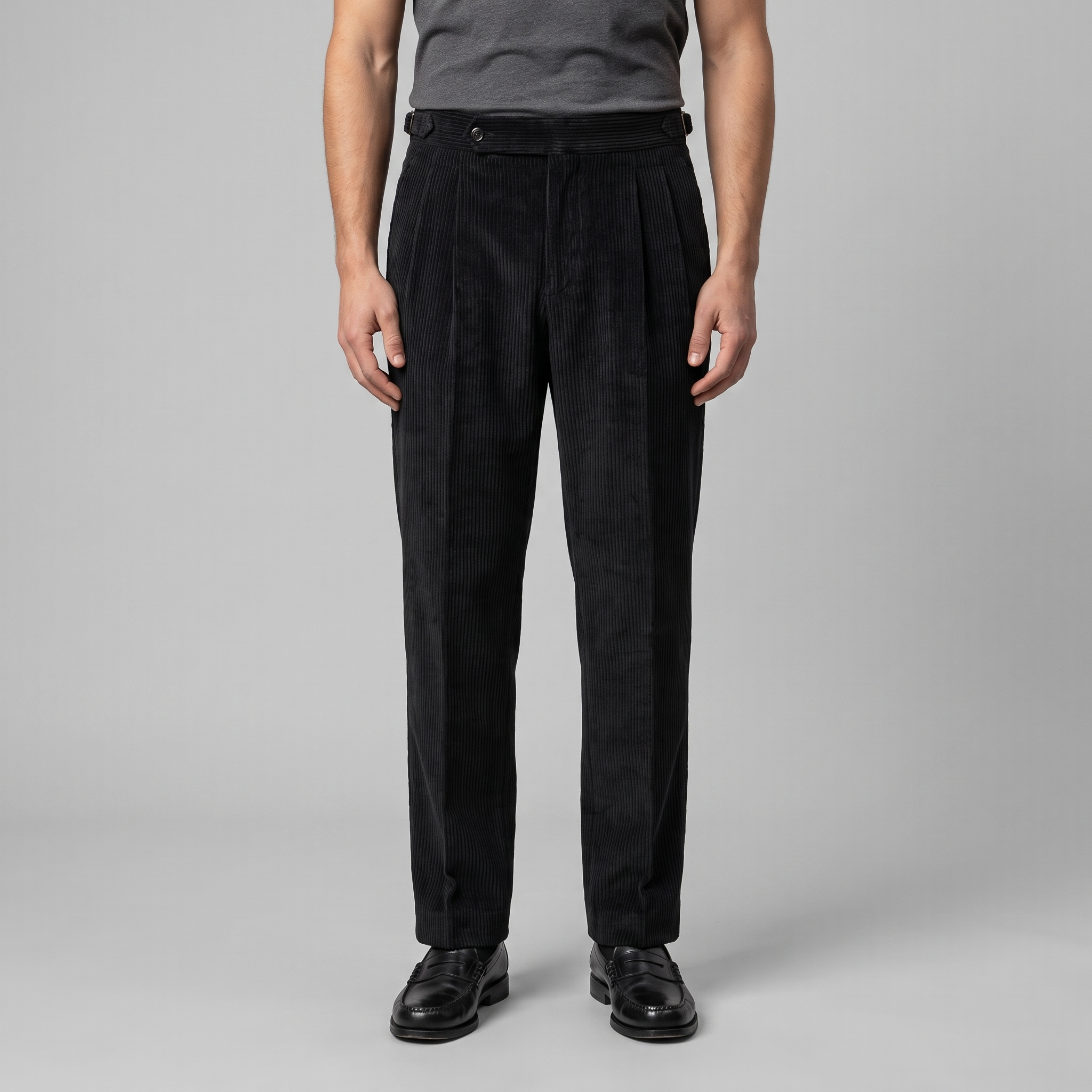Sven | Corduroy broek met bandplooi voor heren - view 9