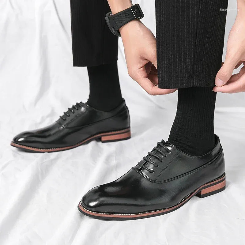 Sybren | Nette veterschoenen voor heren - Zwart