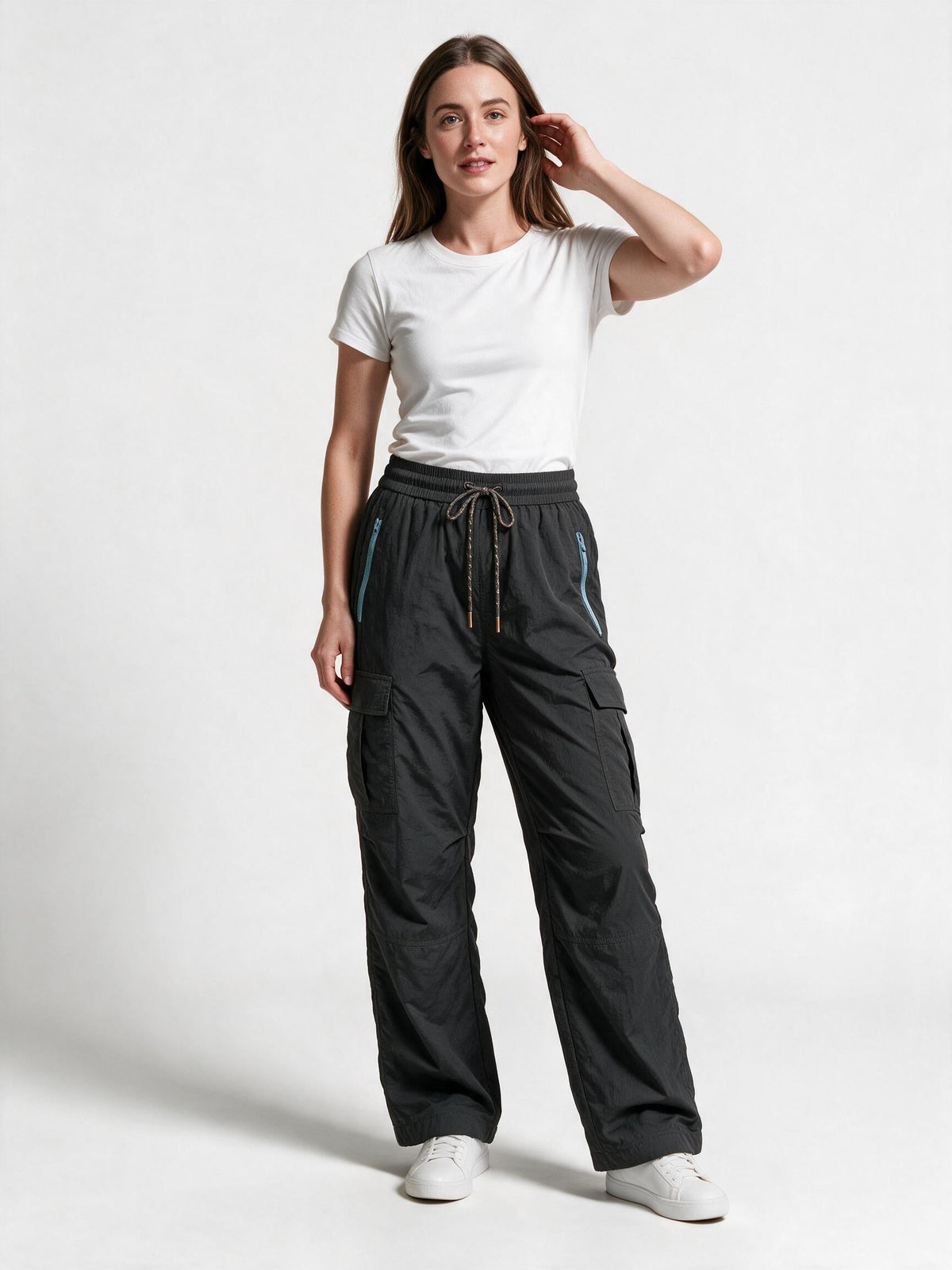 Sylvia | Wijde outdoorbroek voor dames - Donkergrijs
