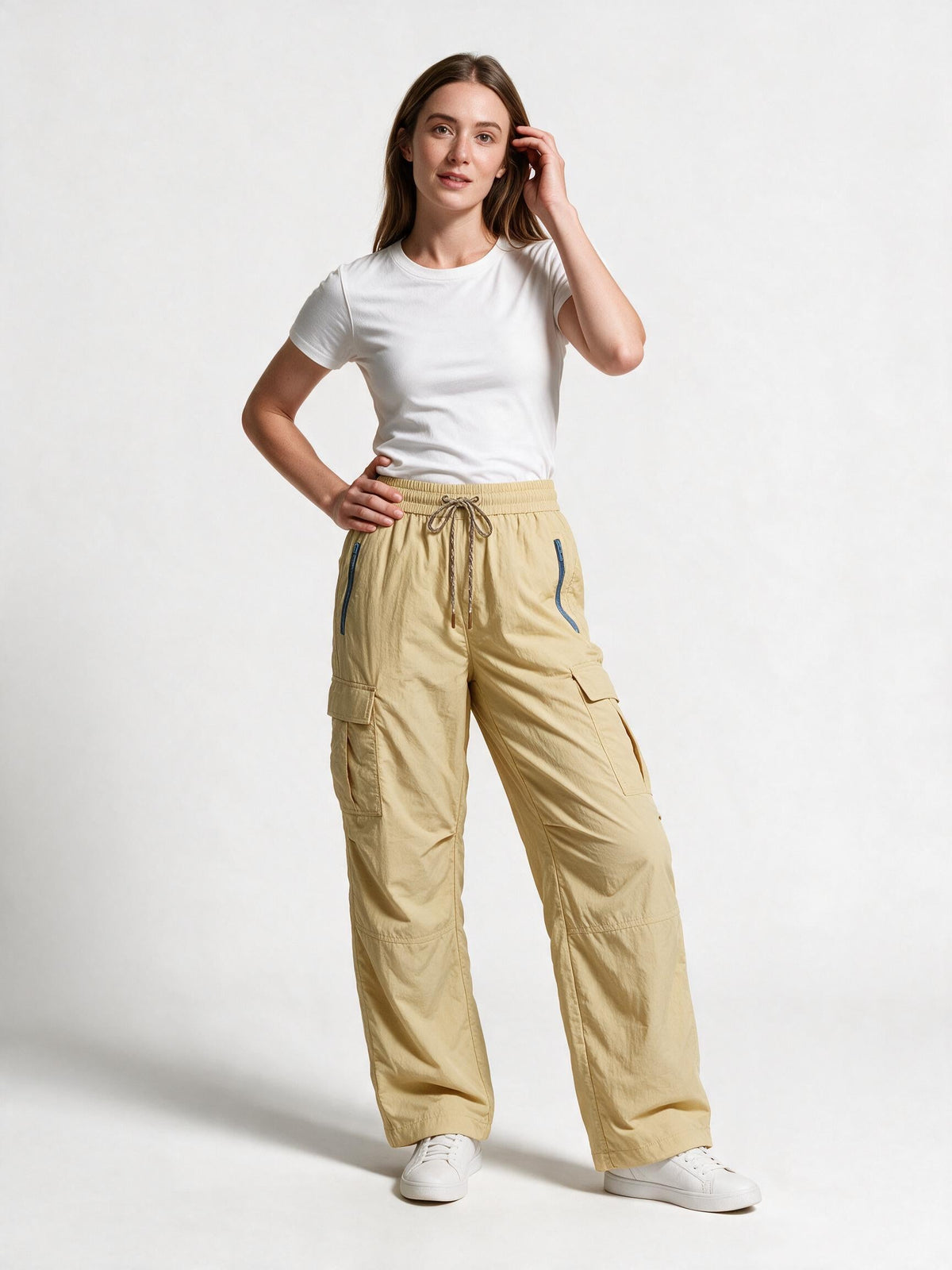 Sylvia | Wijde outdoorbroek voor dames - Kaki