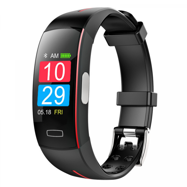 Thijs | Smartwatch sporthorloge met activiteitstracker - Zwart en rood 2