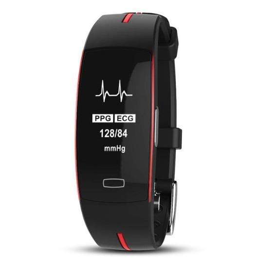 Thijs | Smartwatch sporthorloge met activiteitstracker - Zwart en rood