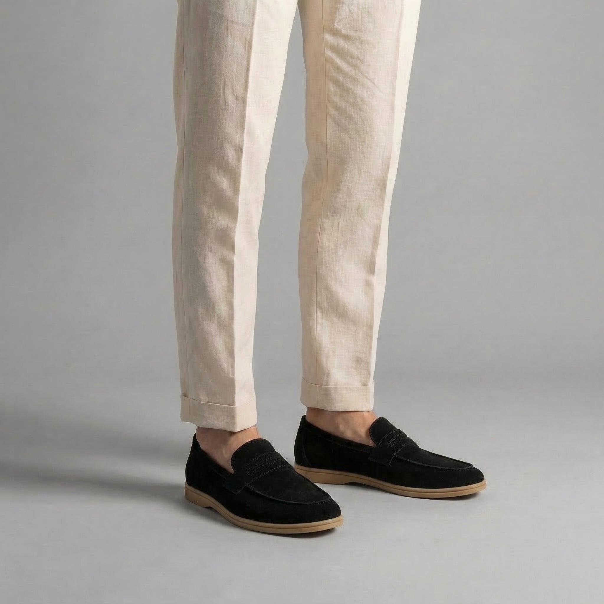 Thijs | Suède penny loafers voor heren - view 7