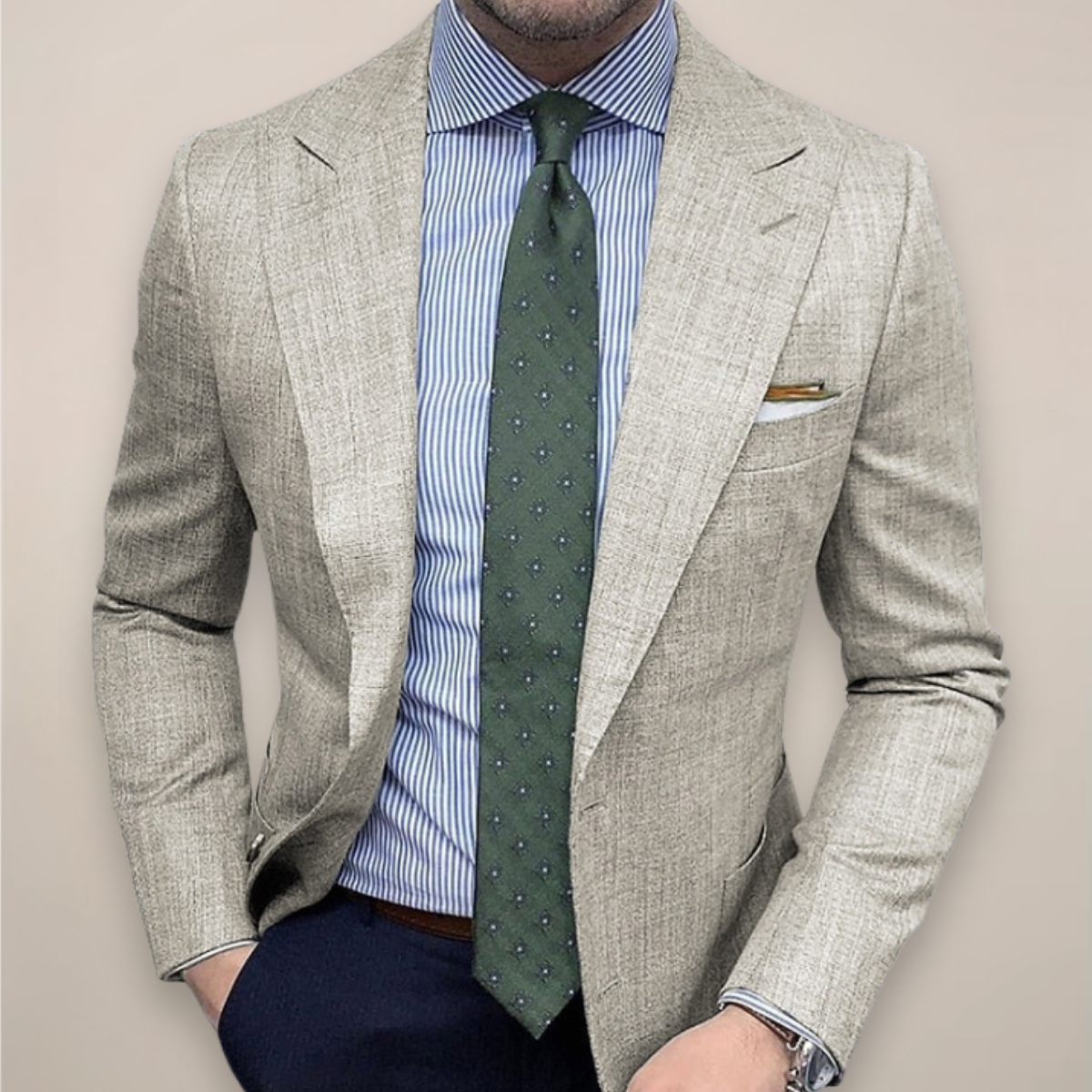 Thom | Nette blazer voor heren - lichtgrijs