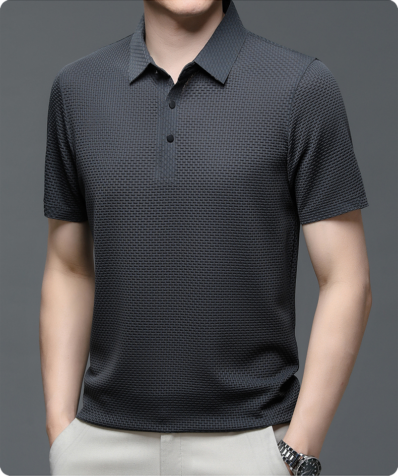 Tijmen | Poloshirt heren met korte mouw en knoopsluiting - view 12