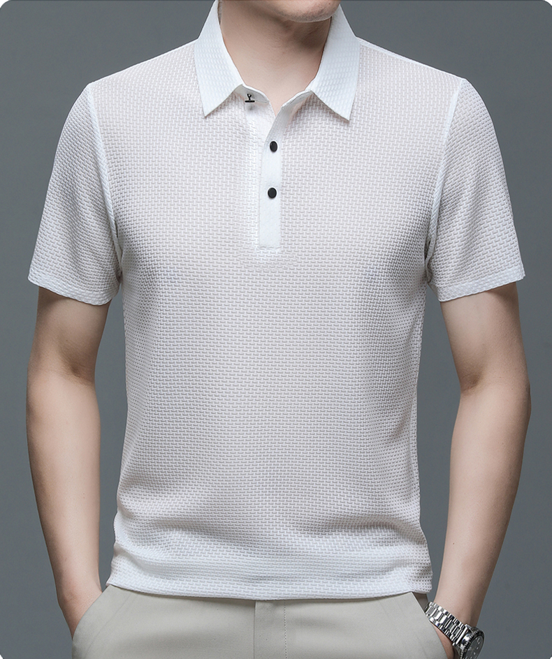 Tijmen | Poloshirt heren met korte mouw en knoopsluiting - view 14