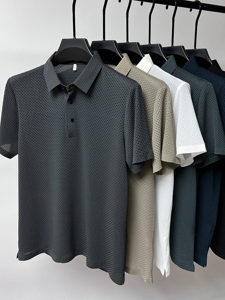 Tijmen | Poloshirt heren met korte mouw en knoopsluiting - view 8