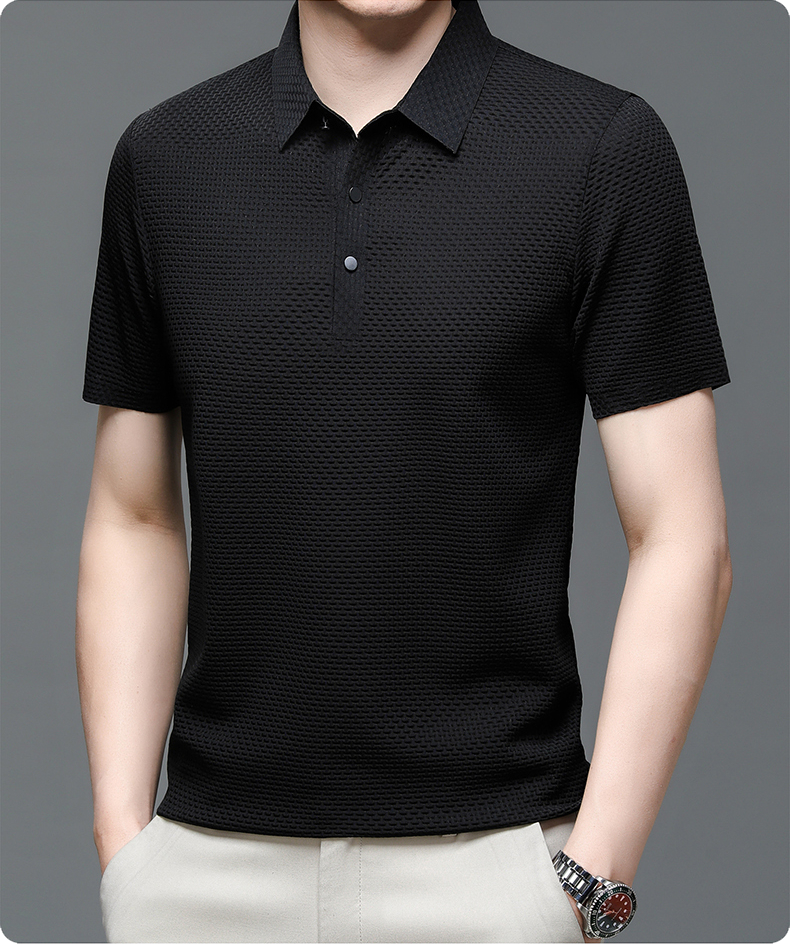 Tijmen | Poloshirt heren met korte mouw en knoopsluiting - view 9