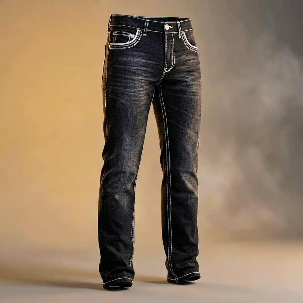Tijn | Denim spijkerbroek voor heren - Obsidiaanzwart