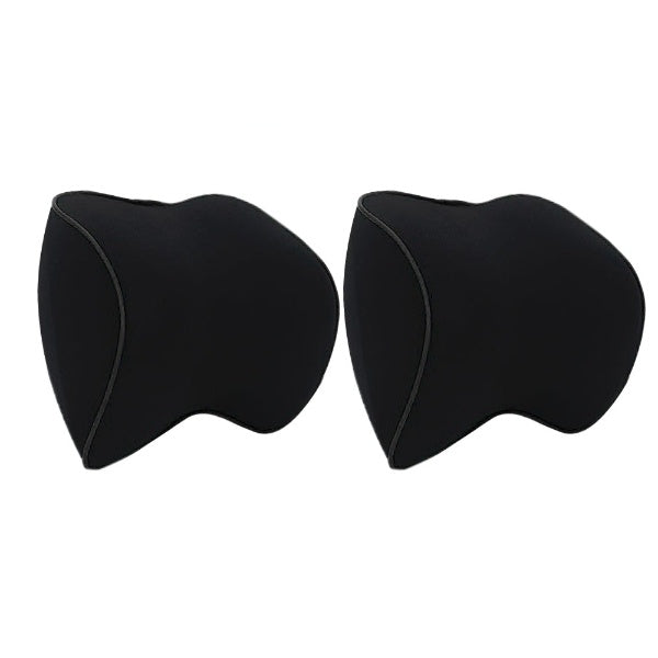 Timo | Autonekkussen van memory foam, set van 2 - 2 stuks zwart