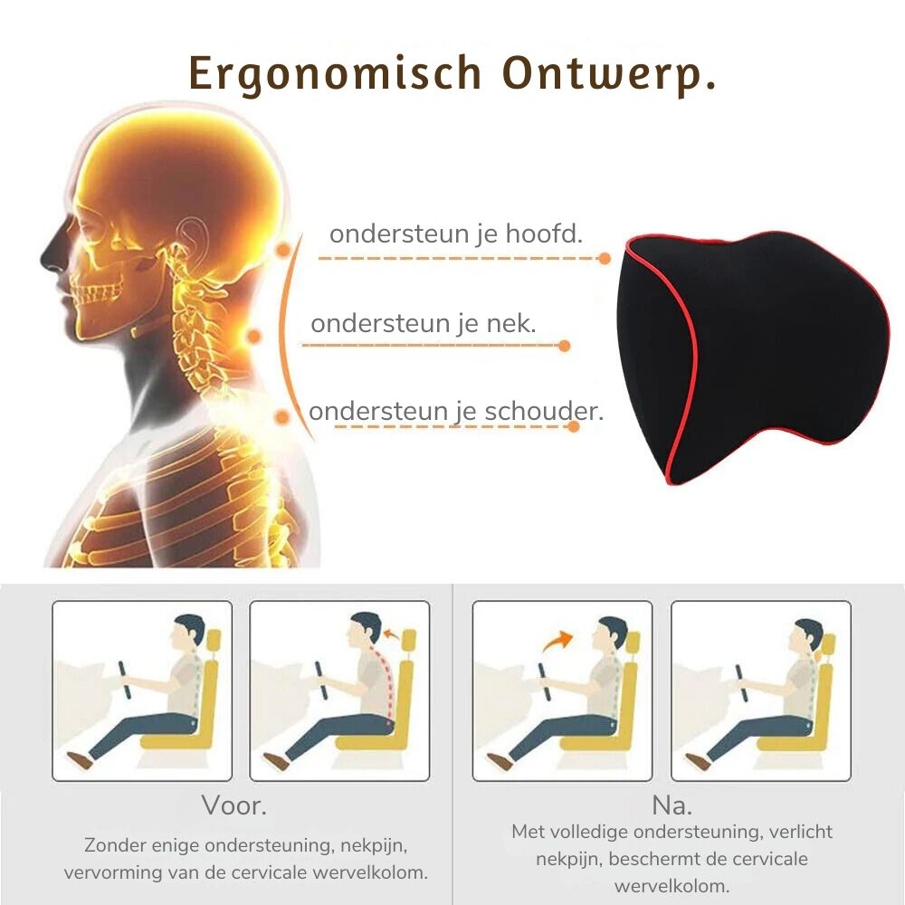 Timo | Autonekkussen van memory foam, set van 2 - foto 8