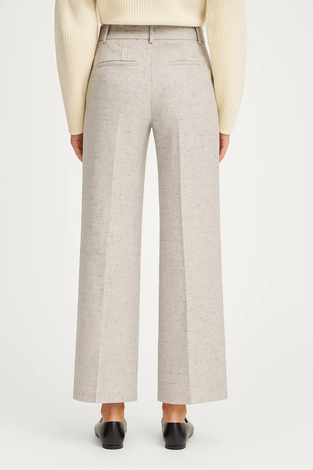 Tineke | Pantalon dames wijde pijp met hoge taille - view 3