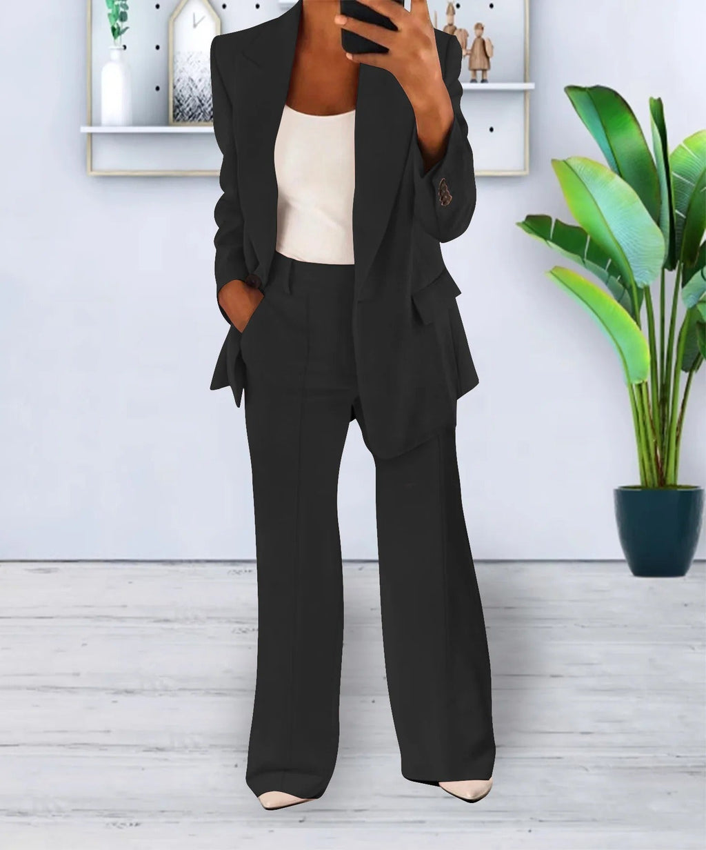 L9WEI Elegant businesspak, set van blazer en lange broek, lange mouwen