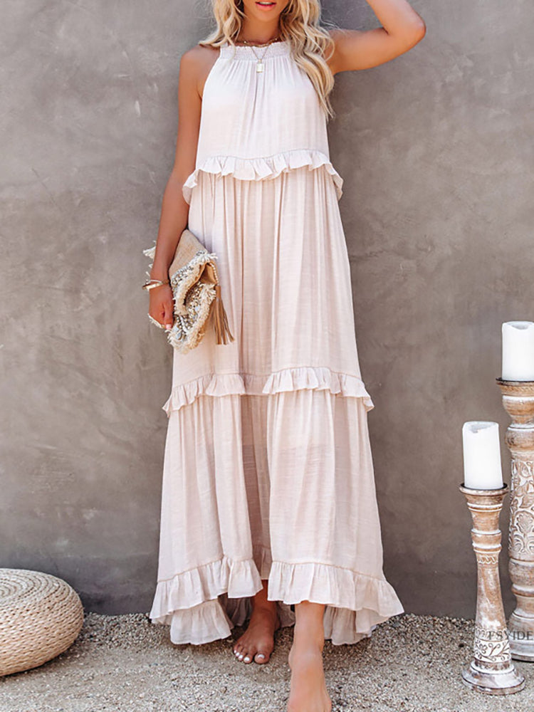 Olivia Jurk - Mouwloze Zomer Maxi Jurk