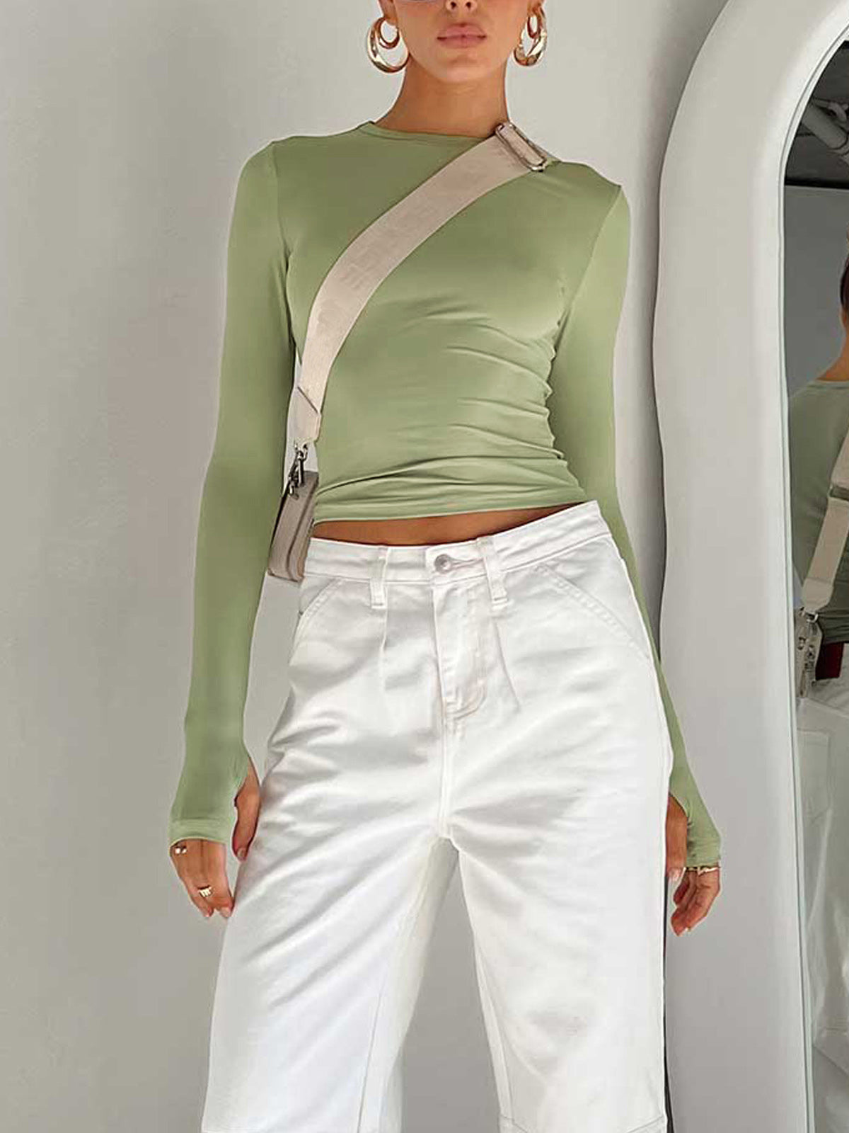 Vera | Getailleerde longsleeve top voor dames - foto 4