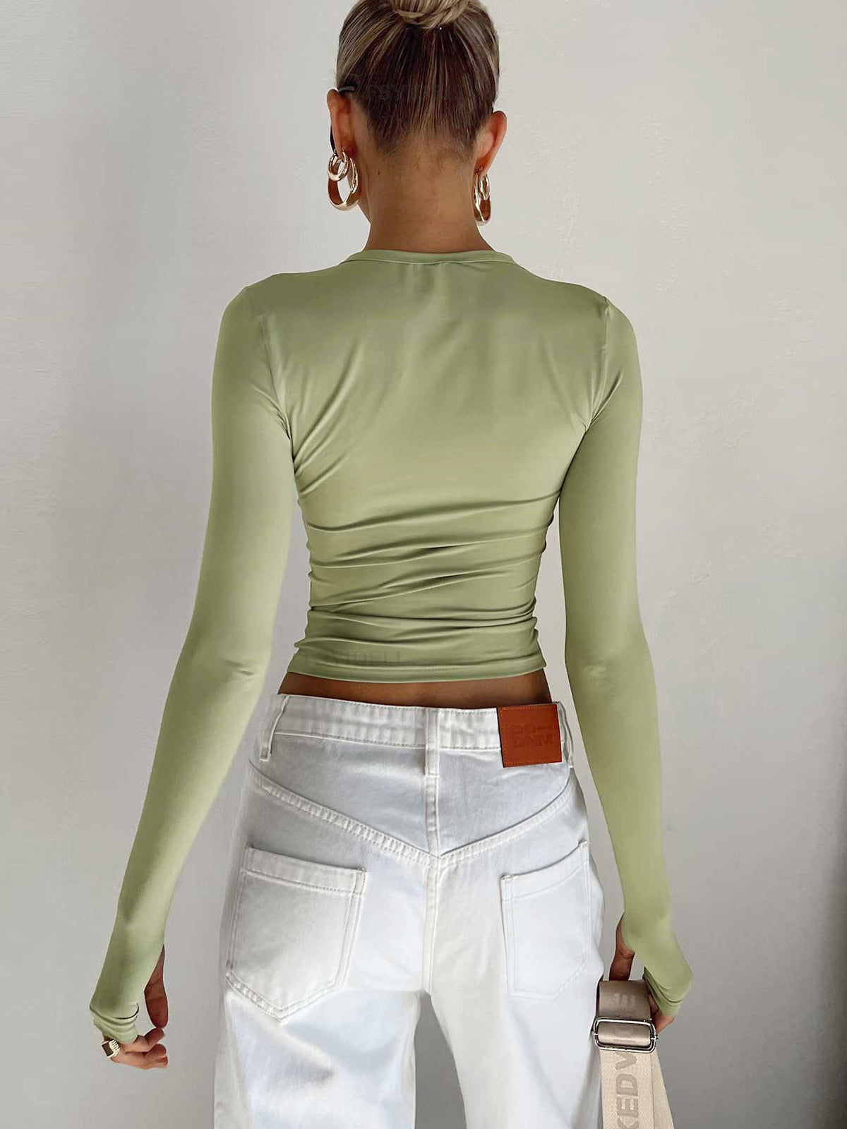 Vera | Getailleerde longsleeve top voor dames - foto 5