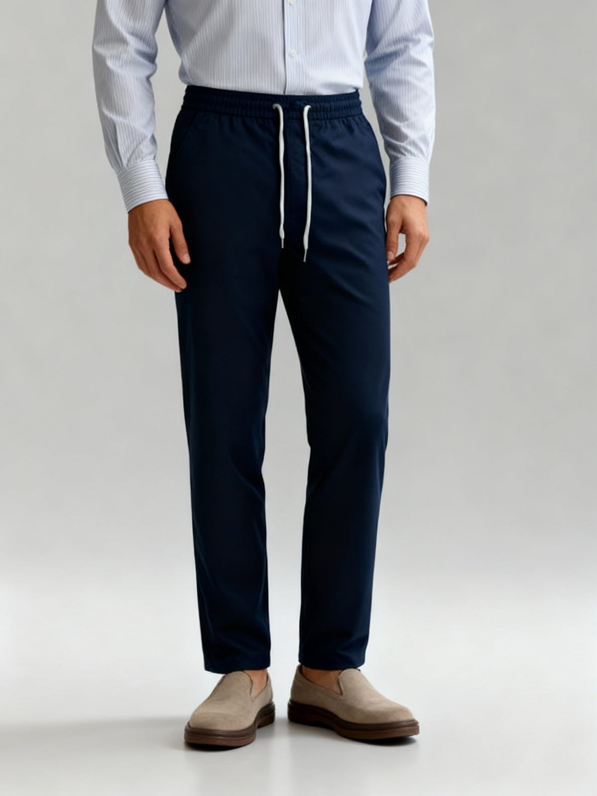 Wessel | Comfortabele joggingbroek voor heren in grijs - Blauw