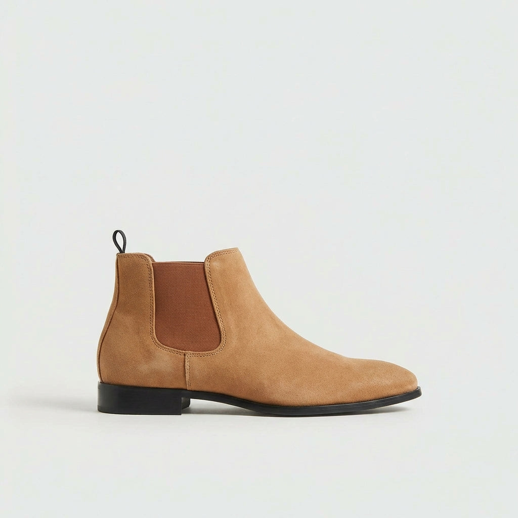 Wessel | Leren chelsea boots voor heren - Lichtbruin