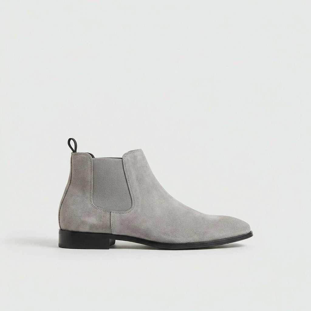 Wessel | Leren chelsea boots voor heren - Lichtgrijs