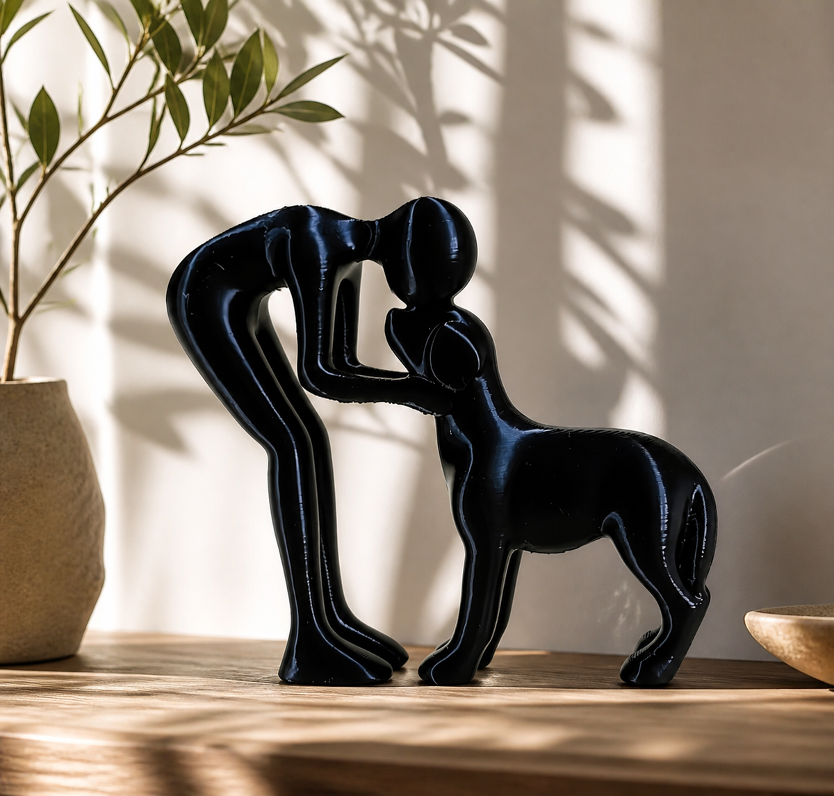 Willem | Abstract beeldje mens en hond - foto 3