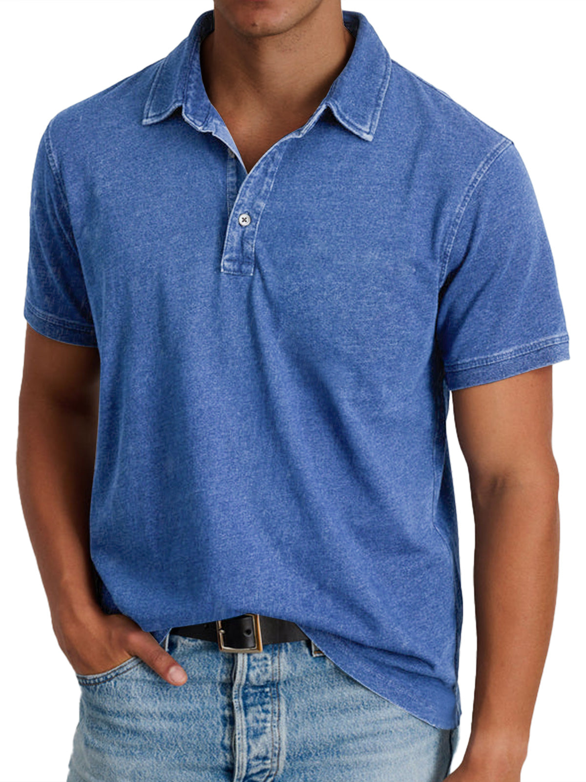Willem | Poloshirt met korte mouw voor heren - Blauw