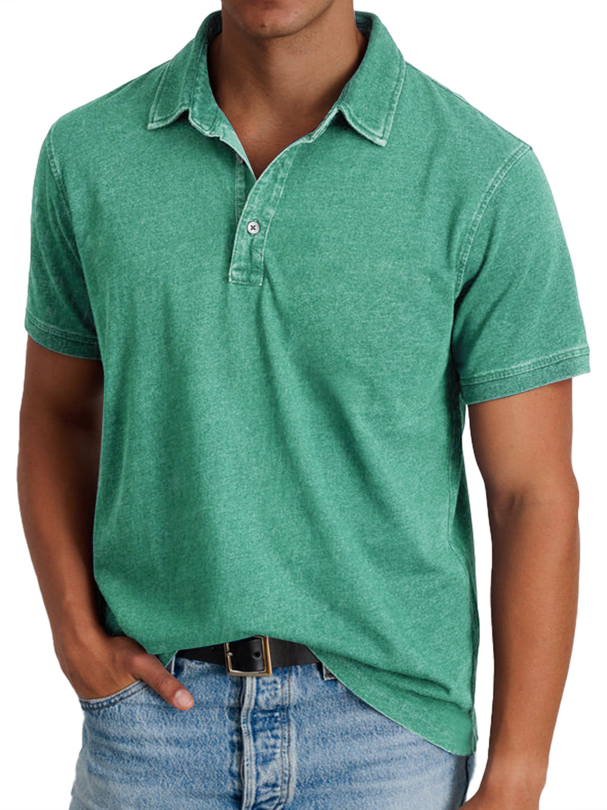 Willem | Poloshirt met korte mouw voor heren - Groen