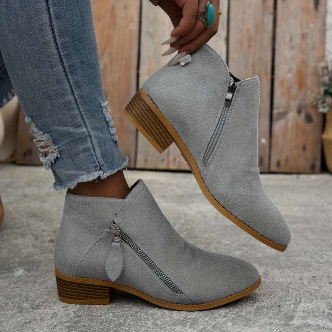 Yara | Enkellaarsjes voor dames met rits - view 7