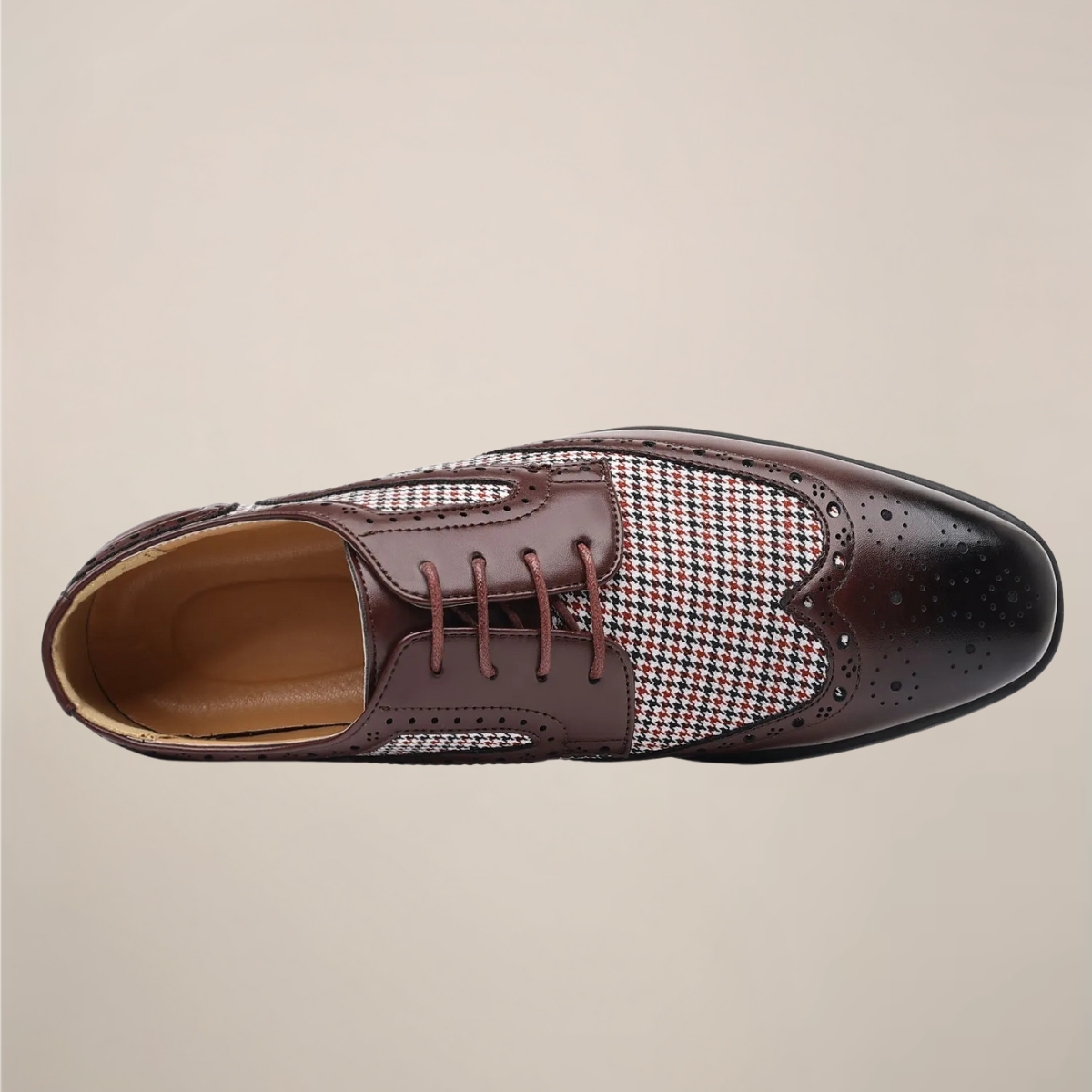 Youri | Nette brogue schoenen voor heren - Bordeaux