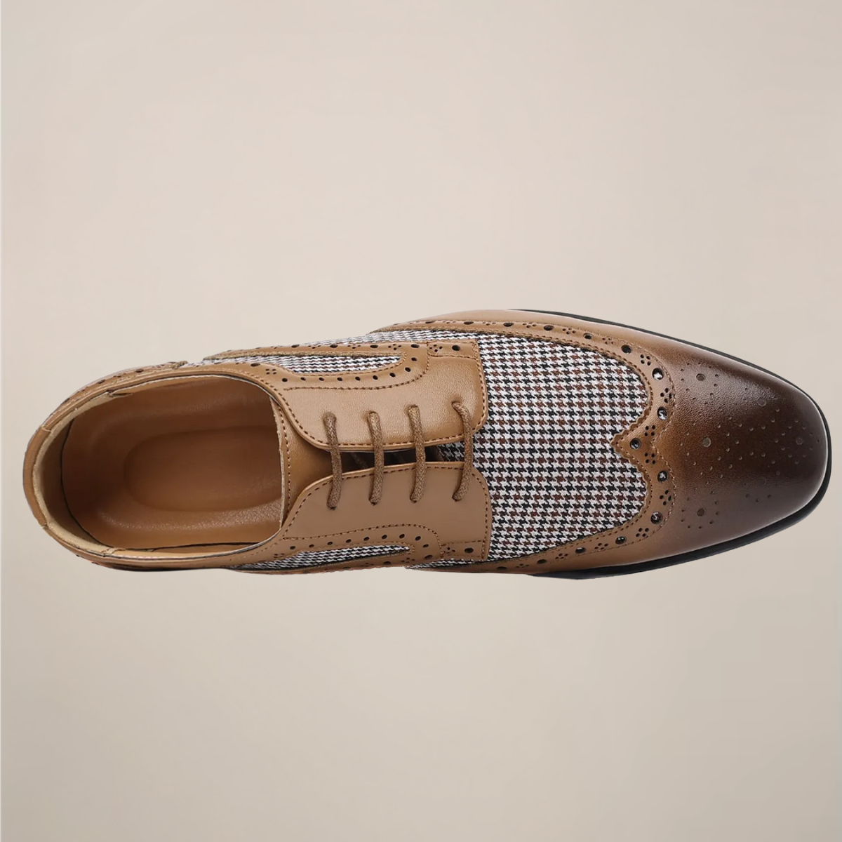 Youri | Nette brogue schoenen voor heren - Camel