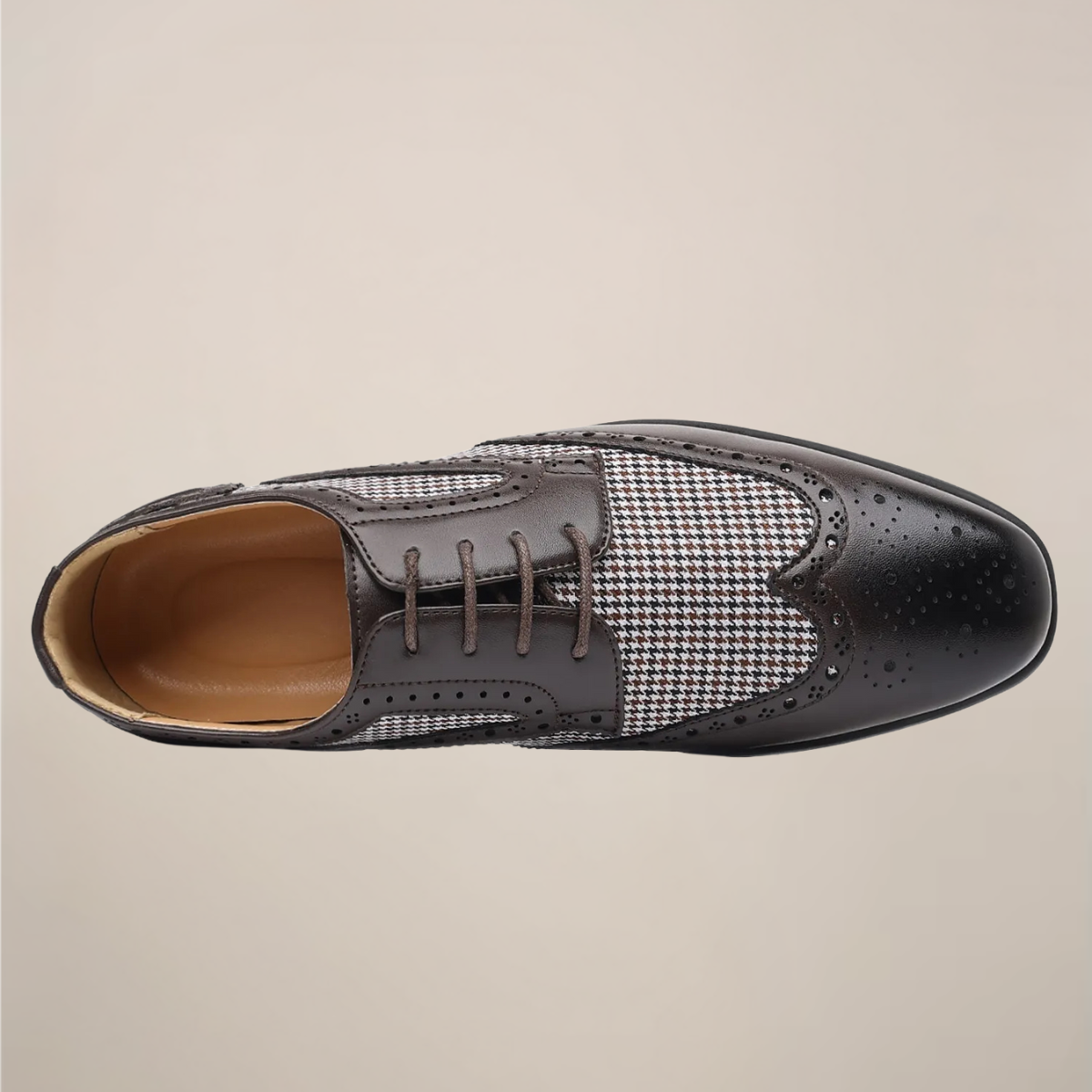 Youri | Nette brogue schoenen voor heren - Donkerbruin