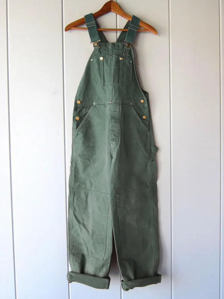 Zoë | Tuinbroek dames met wijde pijpen - Groen